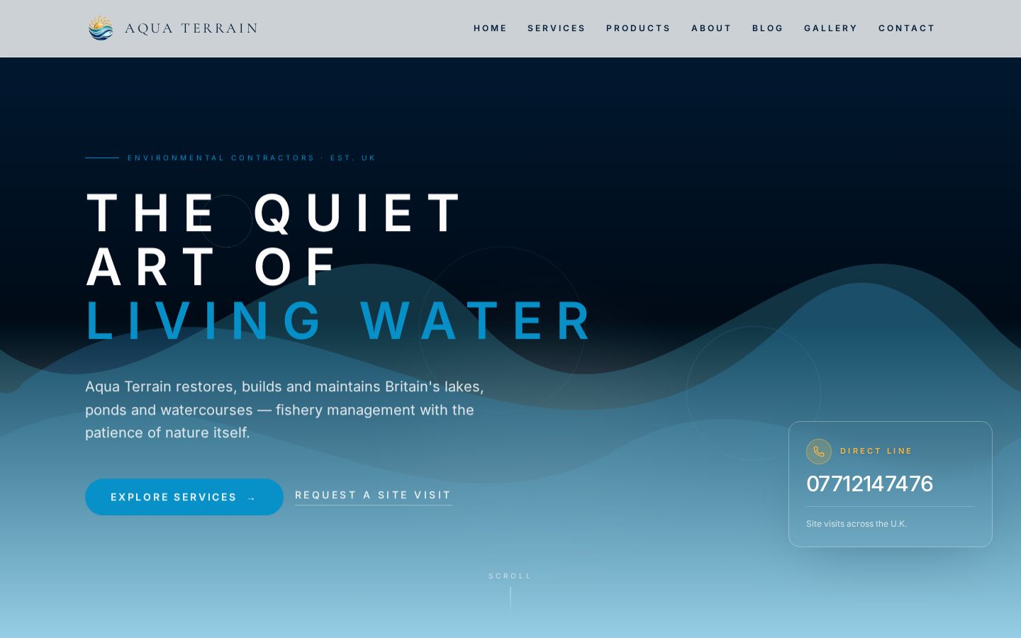 Aqua Terrain website preview