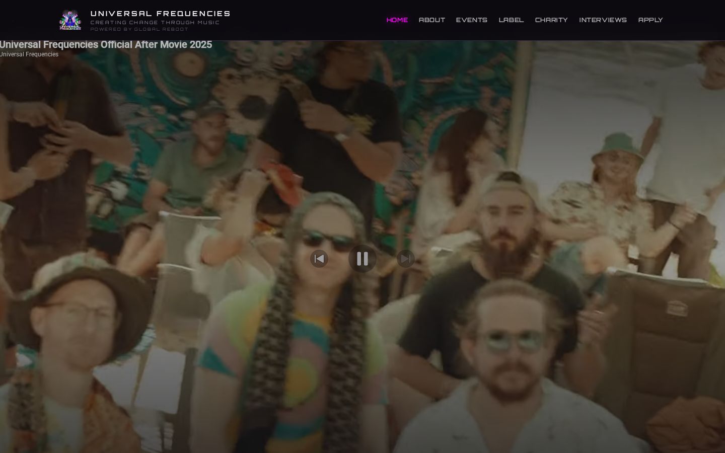Universal Frequencies website preview